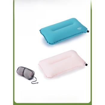 自動充氣枕頭戶外露營野營便攜旅行枕吹氣空氣枕氣墊睡袋家用午睡