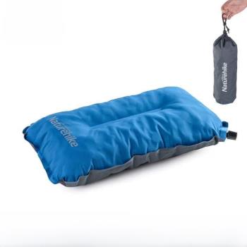 戶外露營自動充氣枕頭旅行枕休閑舒適便攜靠枕護腰枕辦公室午睡枕