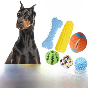 杜賓犬專用玩具套裝耐咬發聲球寵物狗磨牙玩具小型犬幼犬成犬解悶