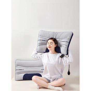 氣囊充氣枕頭牽引頸椎壓迫頭暈專用護頸助睡眠枕芯防打呼嚕整頭男