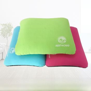 TPU枕頭充氣枕頭植絨按壓自動充氣方枕頸枕旅行枕飛機脖枕