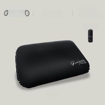 GOPEAK 黑色奶酪枕自動充氣枕3D高回彈戶外露營便攜式午睡枕頭