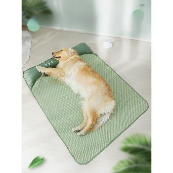 。狗狗專用涼席夏季睡覺地墊中大型犬金毛狗窩寵物涼墊阿拉斯加德