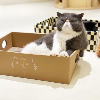 創意長方形自嗨解悶紙盒貓抓板