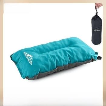 戶外自動充氣枕頭便攜旅行旅游野營露營戶外枕頭午休睡枕護腰靠枕