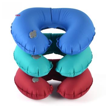 戶外充氣U型枕旅行枕頭頸椎枕便攜吹氣枕護頸枕護脖子u形充氣枕