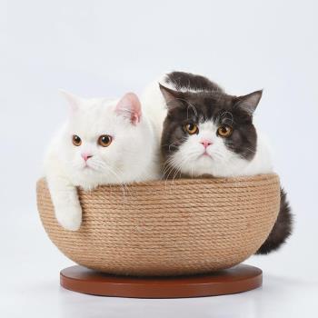 貓抓板寵物玩具貓抓碗麻繩貓窩貓睡碗貓磨爪一體貓咪玩具用品