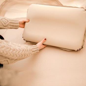 自動充氣枕頭旅行枕便攜式戶外露營午休睡覺3D海棉睡袋氣墊u型枕