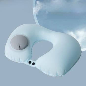 枕枕頭充氣枕u型枕按壓勁椎枕便捷式旅行套裝兒童午睡枕護頸枕