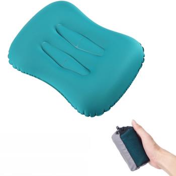 超輕化TPU充氣枕頭戶外吹氣枕頭便攜式護頸枕露營旅行枕飛機靠枕
