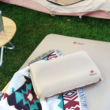 夏諾多吉戶外露營用品裝備便攜易自動充氣枕舒適高彈力奶酪枕頭