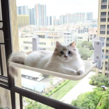 貓吊床貓窩窗戶窗臺貓咪曬太陽掛床陽臺夏天吸盤式懸掛玻璃貓爬架