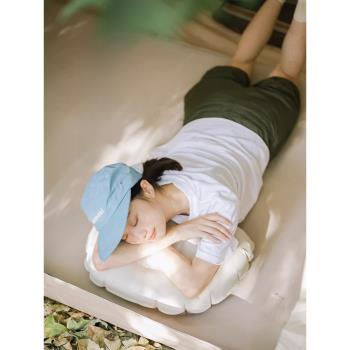 Naturehike挪客馨逸絲絨TPU充氣枕戶外露營氣墊枕便攜午睡枕頭
