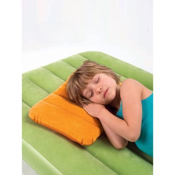 美國 INTEX 兒童成人戶外露營家用植絨便攜充氣枕頭旅行枕午睡枕