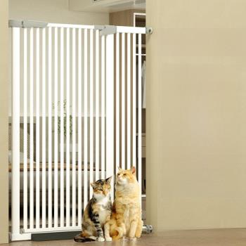 寵物門欄狗圍欄籠子隔離防護柵欄加密加高免打孔貓門欄安全門跨境