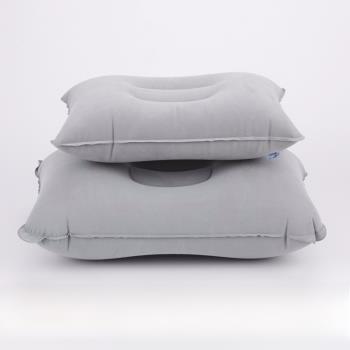 成人枕頭充氣旅行枕頭PVC植絨方形充氣枕頭單人充氣抱枕腰枕腰墊