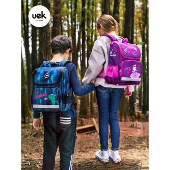 uek書包小學生一二年級三四五六兒童男女孩恐龍護脊減負輕便背包