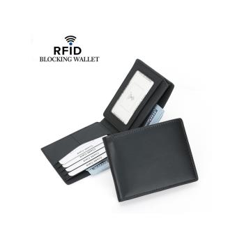 2023新款RFID防盜刷簡約男士駕駛證一體錢包多卡位輕薄真皮錢夾女