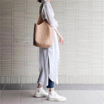 日本INS手工女士韓國草編包