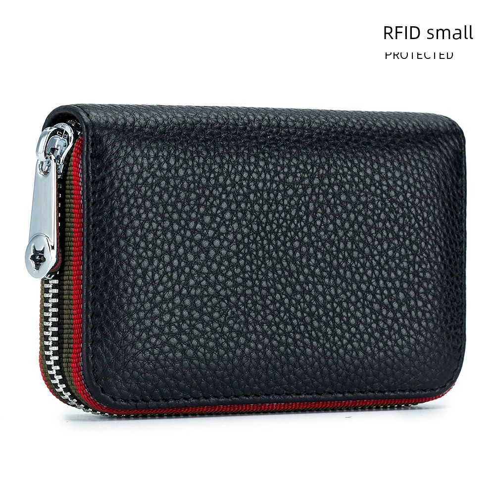 真皮防盜刷女士款拉鏈收納分類零錢包硬幣包多層置物袋多功能|錢包|ETMall東森購物網