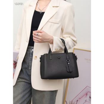 高檔真皮郵差包女新款2024爆款女包百搭手提包女大容量單肩斜挎包