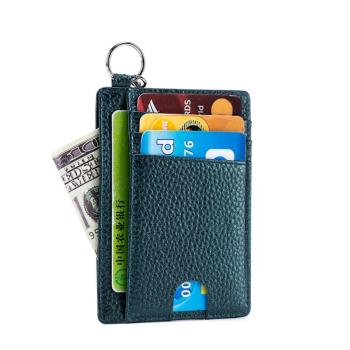 新款多功能真皮卡包鑰匙鏈防盜刷超薄迷你小錢包卡套證件包可掛脖