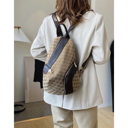 2025新款雙肩包女包韓版時尚百搭帆布包防盜書包休閑簡約復古背包