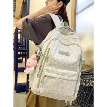 中點新款書包女高中生初中生少女心大容量揹包 ins風高級感雙肩包