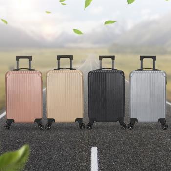 新款女士行李箱20寸拉桿箱純色硬殼旅行箱兒童登機箱男士商務箱