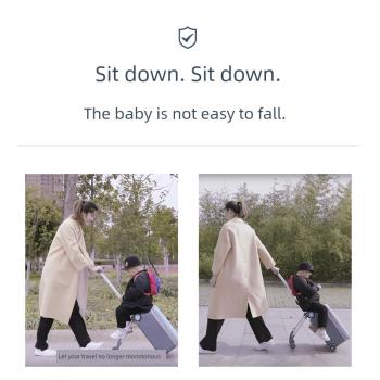 懶人溜遛娃箱 小孩可坐可騎多功能拉桿箱兒童登機旅游行李箱寶寶