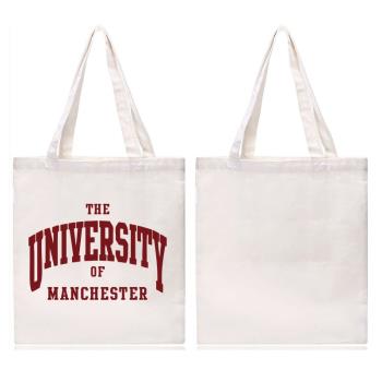 曼徹斯特大學Manchester university購物袋帆布包紀念環保袋拉鏈