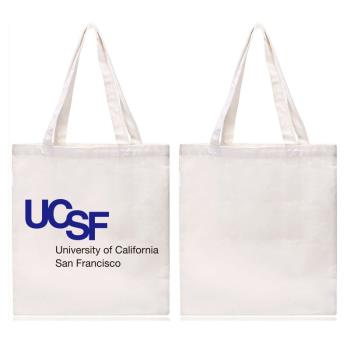 加州大學舊金山分校紀念品UCSF購物袋帆布包環保袋女士中號拉鏈款