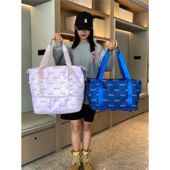 旅行包女出差手提大容量運動休閑健身包輕便待產收納行李袋子潮流