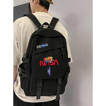 NASA太空人宇航員聯名書包男女簡約潮流小學生初中生高中雙肩背包