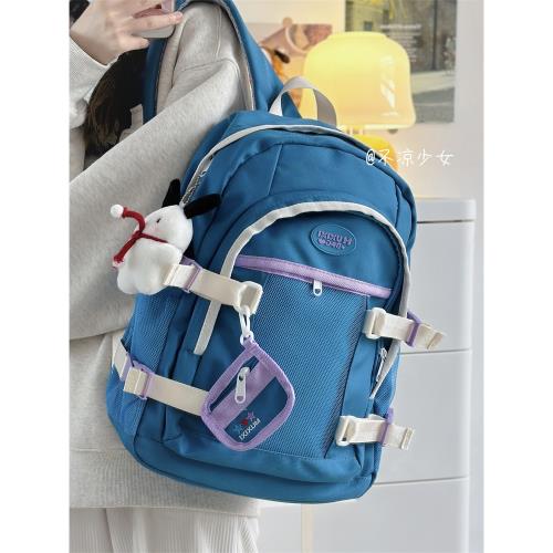 日系ins高顏值輕便初中生書包女大學生小眾雙肩包學院風少女背包