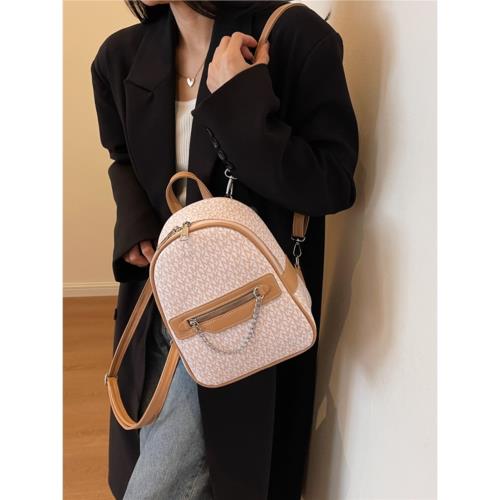 韓版時尚個性迷你雙肩包女士背包三用字母印花小書包2024年新款潮