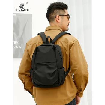 超輕便男士學生書包休閑電腦背包時尚通勤雙肩包戶外大容量旅行包
