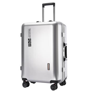 鋁框純色大容量行李箱萬向輪女拉桿箱24寸旅行箱密碼箱學生男潮流