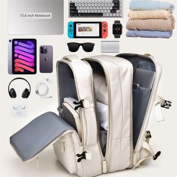 旅行背包通用雙肩包新款大學生輕便書包大容量短途游16寸電腦包
