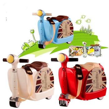 兒童摩托車行李箱 二合一旅行箱可騎可坐男女寶寶拉桿箱玩具