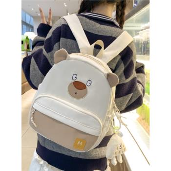 日系書包高顏值可愛韓版小熊ins大容量小學生出游背包旅行雙肩包
