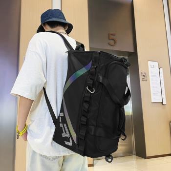 短途旅行袋行李包男大容量雙肩包運動單肩斜挎幹濕分離手提健身包