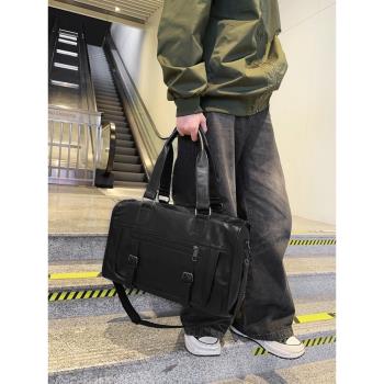 短途防水旅行包女大容量韓版出差行李袋多功能手提包運動斜挎包男