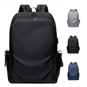 商務雙肩包男士背包潮流簡約大容量旅行包通勤電腦包皮質學生書包