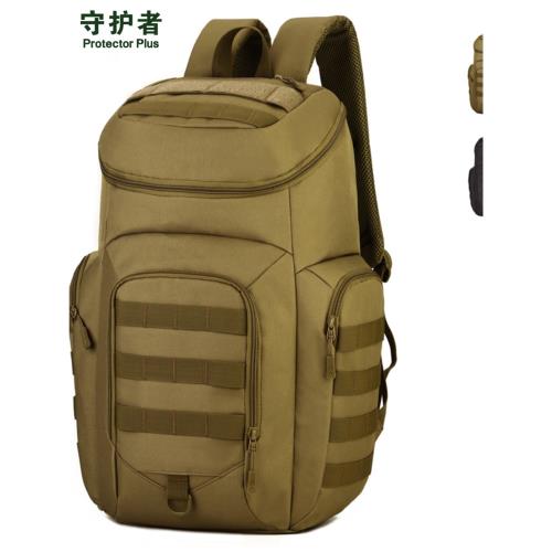 守護者 活力隨行背包黑色戶外雙肩包登山包40L休閑男包帶鞋倉背包