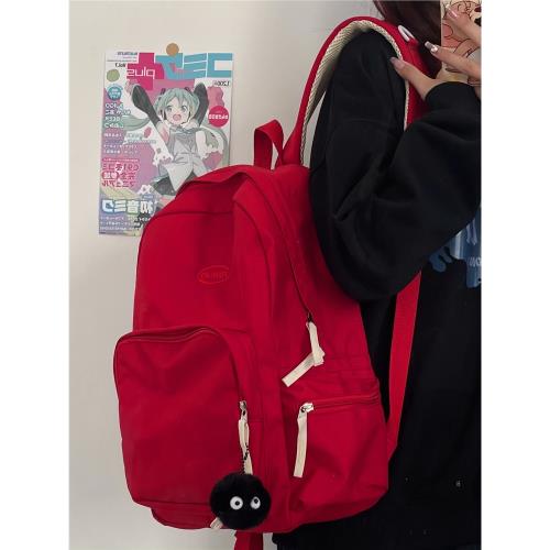 書包女生初中大學生大容量潮牌ins雙肩包男2023新款百搭電腦背包