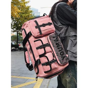 短途旅行包女輕便大容量手提行李包雙肩包運動健身包男旅游行李袋