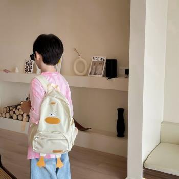 男女童高顏值可愛鴨子雙肩包旅行大容量護脊網紅帆布幼兒園書包