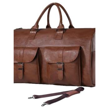 Canvas travelling bag for men leather large-size suitcase 男