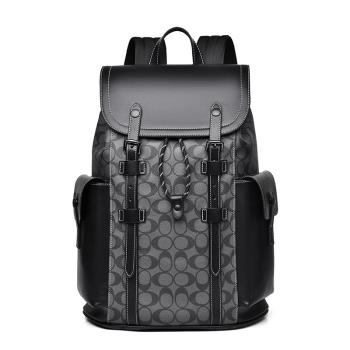 新款潮牌男士雙肩包時尚潮流韓版休閑大容量旅行背包學生電腦書包